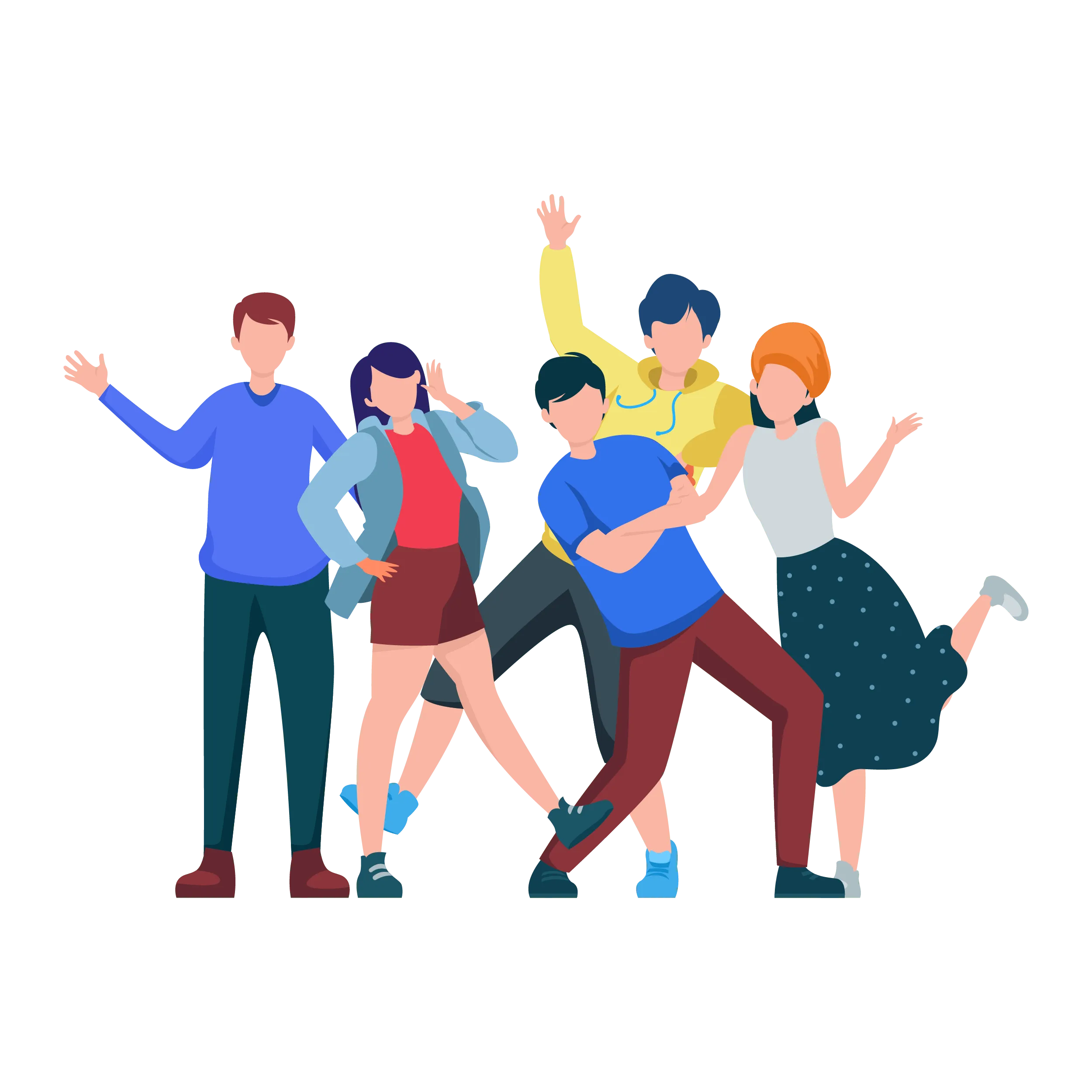 Vector art of Friends Together