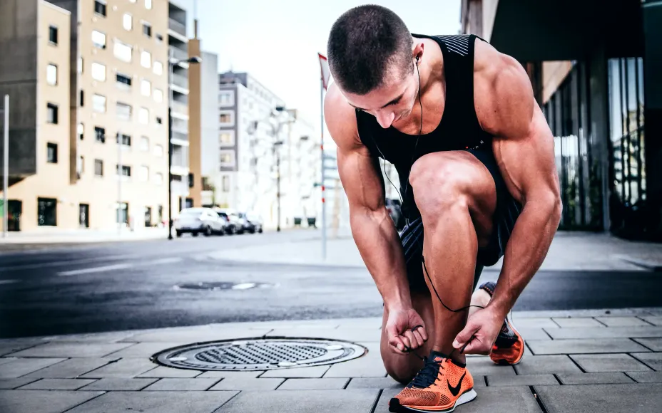 runner getting ready